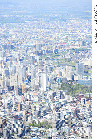 札幌もいわ山山頂からの眺め（都市部アップ） 22780341