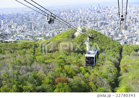 札幌もいわ山 ロープウェイからの景色 札幌もいわ山 ロープウェイからの景色 22780343