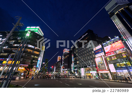 名古屋都市風景 金山駅前 街並み 夜景 名古屋都市風景 金山駅前 街並み 夜景 22780989