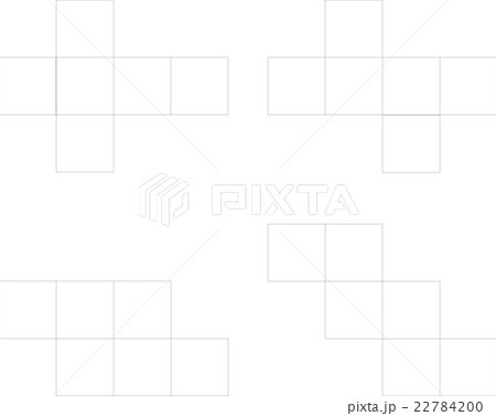 立方体 展開図のイラスト素材 22784200 Pixta