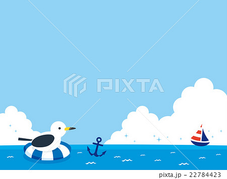 かもめと海のイラストのイラスト素材 22784423 Pixta