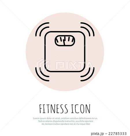 Fitness line art icon for your design 22785333
