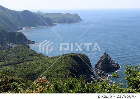 快晴の大瀬崎の断崖　五島列島　福江島　長崎県 22785647