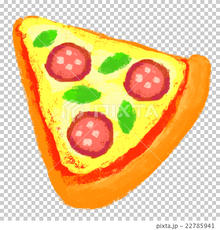 Crayon Pizza Stock Illustration