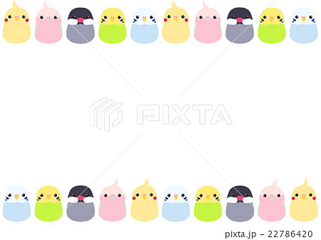 いろいろな小鳥たちのフレームのイラスト素材 22786420 Pixta