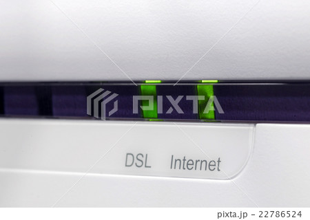 ADSL modem connected to the internet 22786524