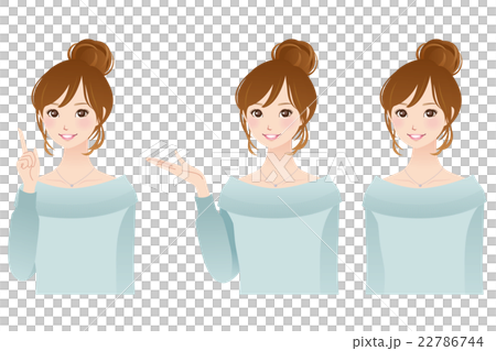 年輕女性面部表情集 年輕女性面部表情集 22786744