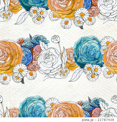 Seamless pattern with peony Seamless pattern with peony 22787439