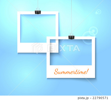 Paper photo frames composition. Vector template 22790571