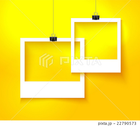 Paper photo frames composition. Vector template 22790573