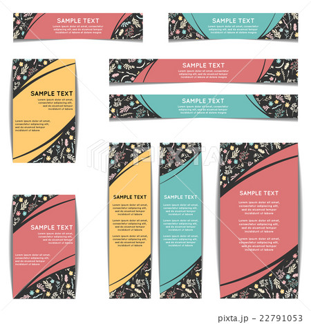 Set of web banners with floral pattern. Vector Set of web banners with floral pattern. Vector 22791053