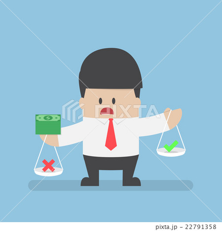 Businessman holding scale with money on his hands Businessman holding scale with money on his hands 22791358