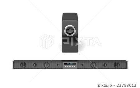 Soundbar and subwoofer on white Soundbar and subwoofer on white 22793012