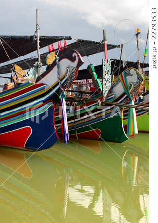 Taditional fisherman boats in Kelantan, Malaysia 22793533