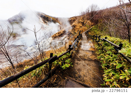 Walking trail to Lake Oyunuma, Noboribetsu Walking trail to Lake Oyunuma, Noboribetsu 22796151