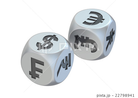 Currency exchange concept, dices with currencies Currency exchange concept, dices with currencies 22798941