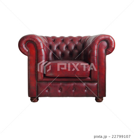 Classic Red leather armchair isolated. Classic Red leather armchair isolated. 22799107
