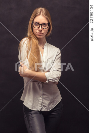 young woman skeptic 22799454