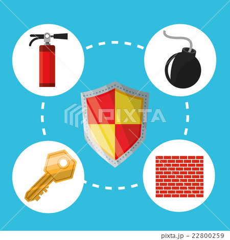 Security cartoon illustration, vector design 22800259