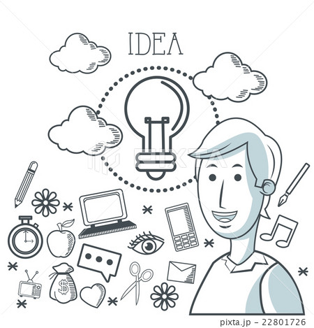 Doodle icon design. idea icon. draw concept 22801726