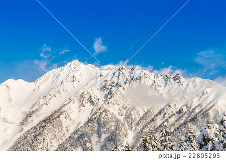 Japan Winter mountain with snow covered 22805295