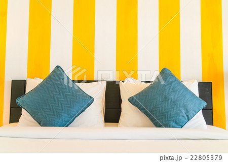 Comfortable pillows and bed 22805379