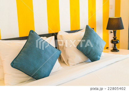 Comfortable pillows and bed 22805402
