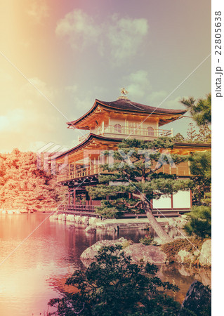 Kinkakuji Temple " The Golden Pavilion" in Kyoto, Japan ( Filtered image processed vintage effect. ) Kinkakuji Temple " The Golden Pavilion" in Kyoto, Japan ( Filtered image processed vintage effect. ) 22805638