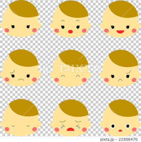 赤ちゃん　いろいろな表情 22806470