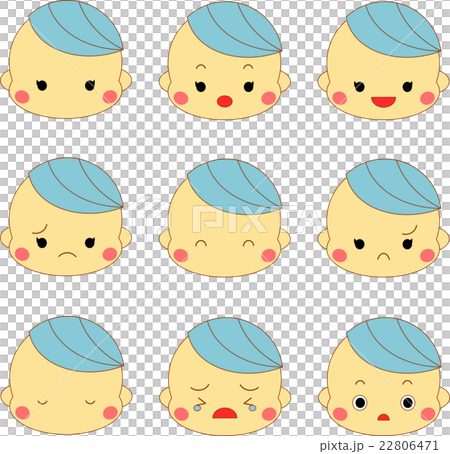 赤ちゃん　いろいろな表情 22806471