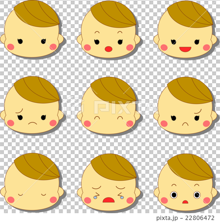 赤ちゃん　いろいろな表情 22806472