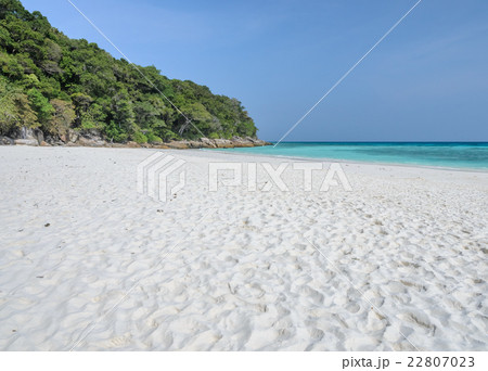 Idyllic white sand beach of Andaman Sea Idyllic white sand beach of Andaman Sea 22807023