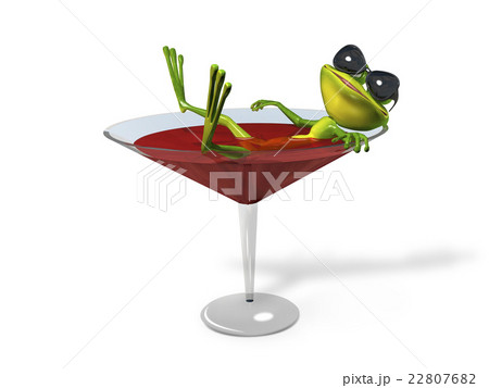 Frog in a glass of wine Frog in a glass of wine 22807682