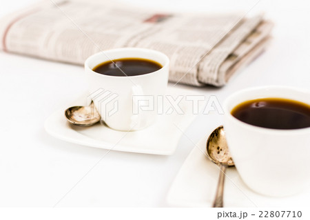 Newspaper and coffee Newspaper and coffee 22807710