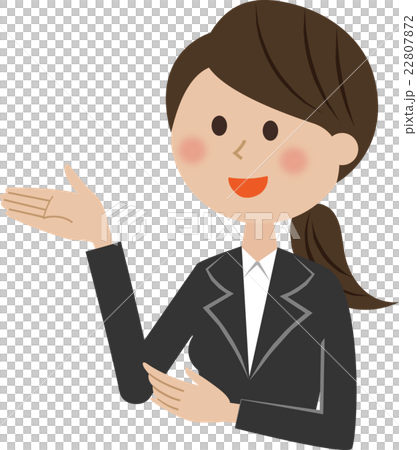 A woman in a suit to explain - Stock Illustration [22807872] - PIXTA