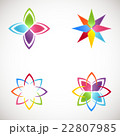 Lotus Logotype icons set. Bright colors flower 22807985