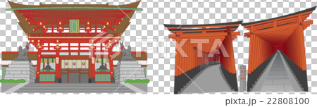 伏見稲荷のイラスト素材 伏見稲荷のイラスト素材