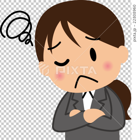 かわいいolの喜怒哀楽イラストのイラスト素材
