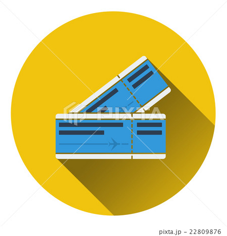 Two airplane tickets icon 22809876