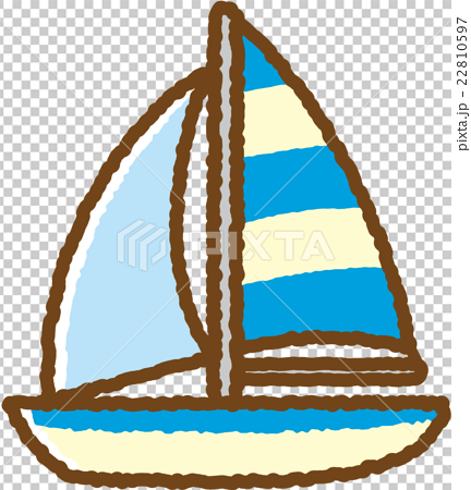 Yacht Blue Stock Illustration