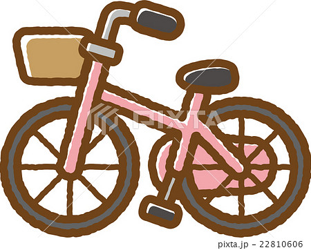 자전거 (핑크) - 스톡일러스트 [22810606] - Pixta