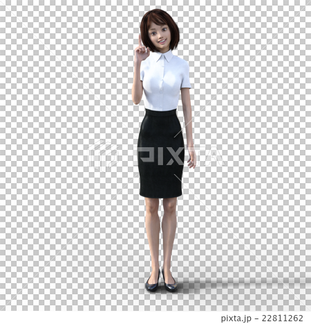 一位年輕的辦公室女孩perming3DCG插圖素材 一位年輕的辦公室女孩perming3DCG插圖素材 22811262