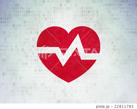 Medicine concept: Heart on Digital Data Paper 22811783