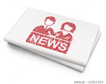 News concept: Anchorman on Blank Newspaper News concept: Anchorman on Blank Newspaper 22811823
