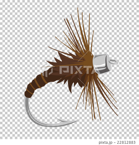 Fishing Fly On Transparent Background Stock Illustration