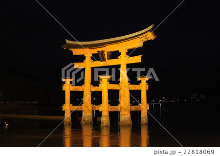 世界遺産 宮島厳島神社 ライトアップ 世界遺産 宮島厳島神社 ライトアップ 22818069