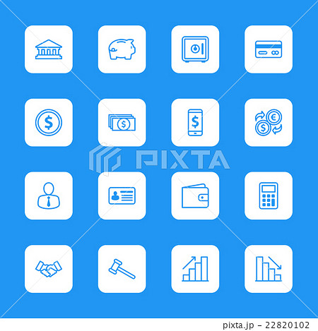 white line business commercial and finance icon 22820102