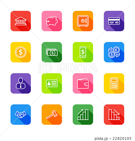 colorful line business commercial and finance icon 22820105