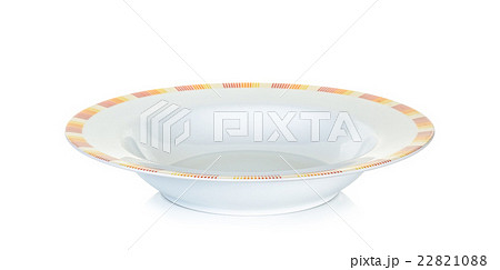 Empty Circle white plate isolated 22821088