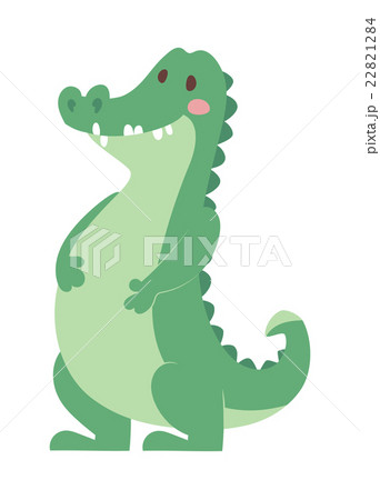 Cartoon green crocodile reptile flat vector Cartoon green crocodile reptile flat vector 22821284